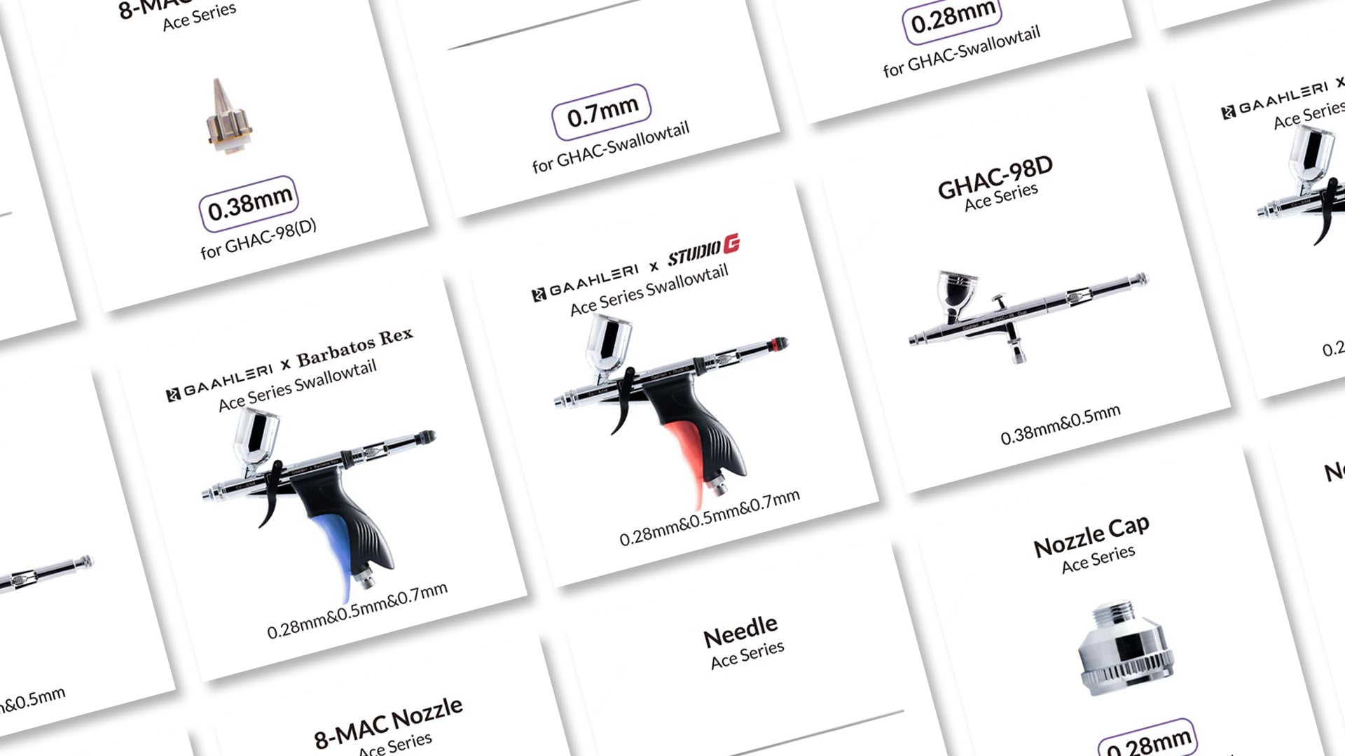 Airbrush Components for Ace Series Airbrushes