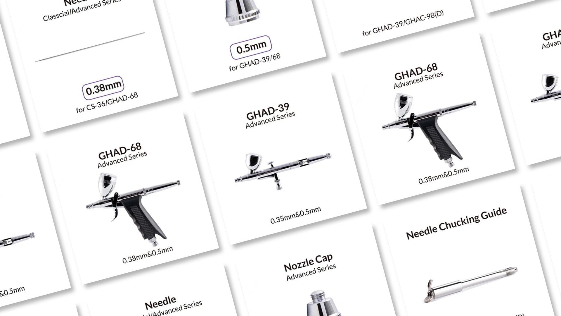 Airbrush Components for Advanced Series Airbrushes