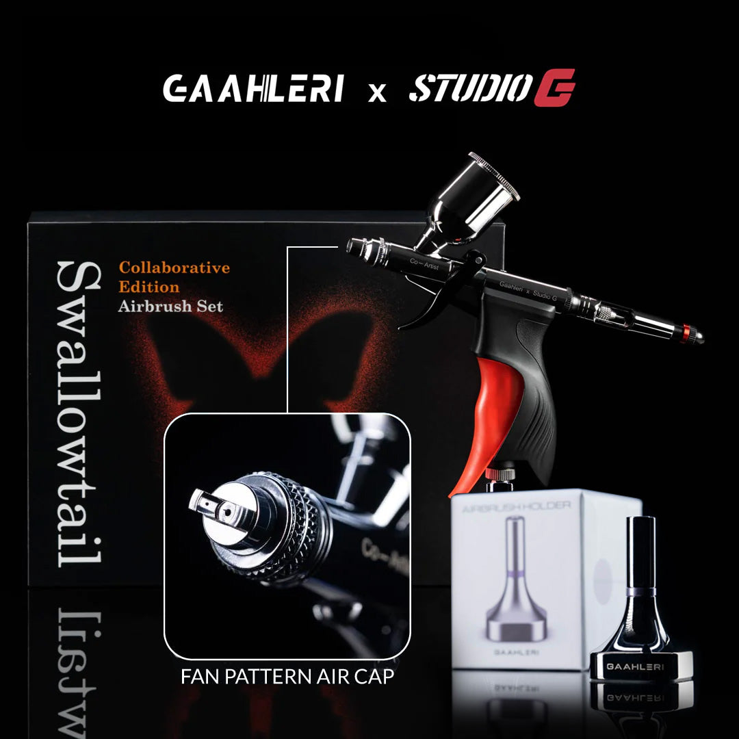 GHAC-Swallowtail & StudioG + ファンキャップ + Gaahleri エアブラシホルダー