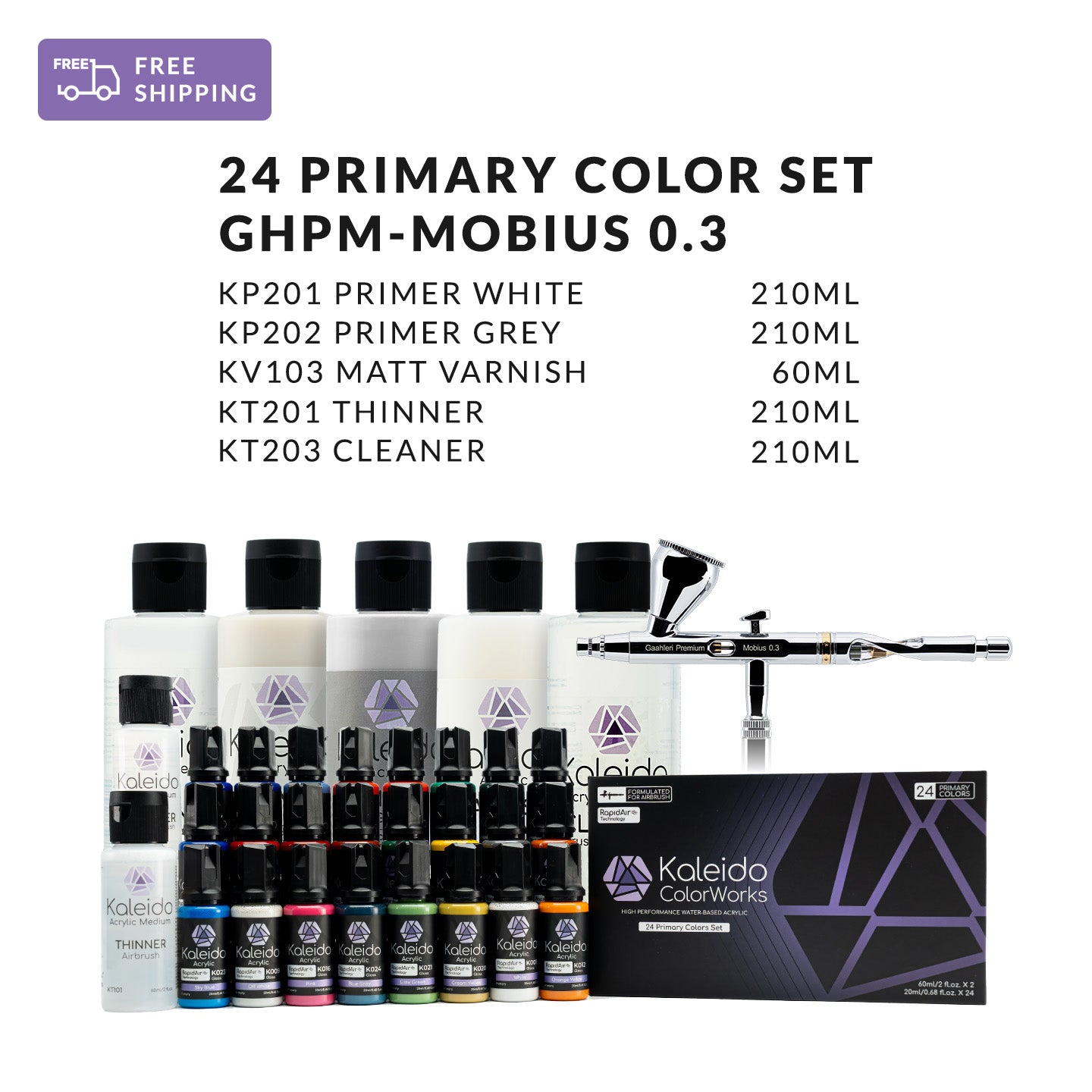 Airbrush and Paints Bundle A