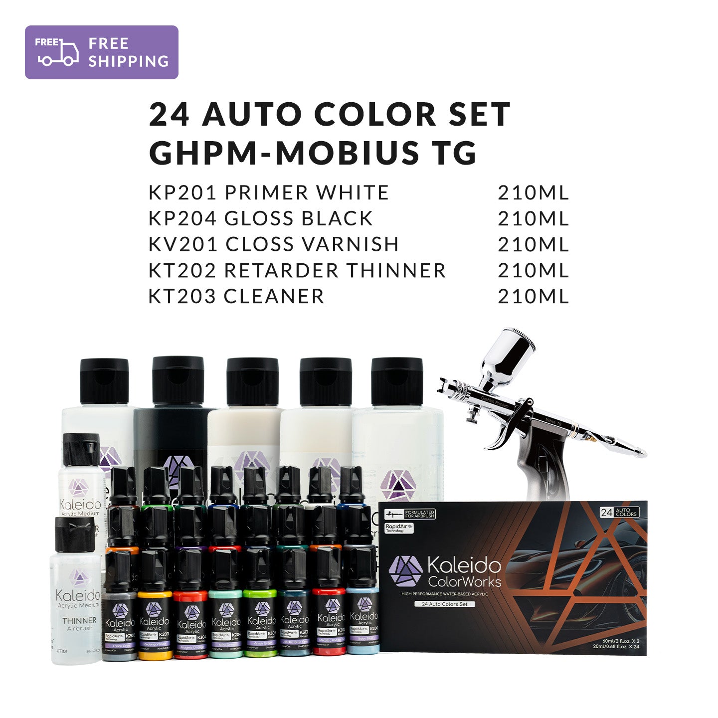 Airbrush and Paints Bundle D