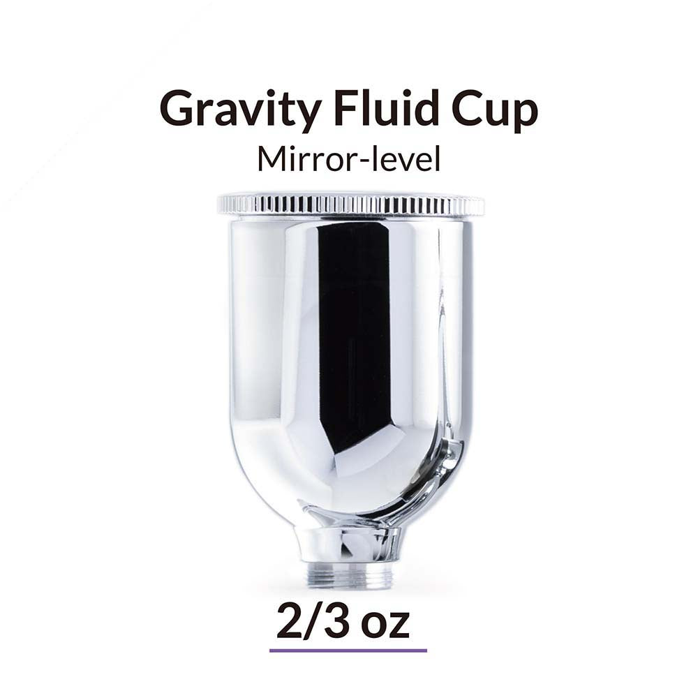 2/3oz / 20ml Airbrush Mirror-Level Gravity Fluid Airbrush Cup