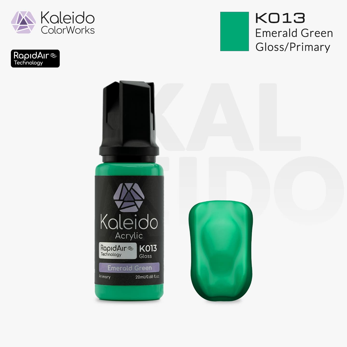 Kaleido Colorworks Water-Based Paint K013 Emerald Green 20ml