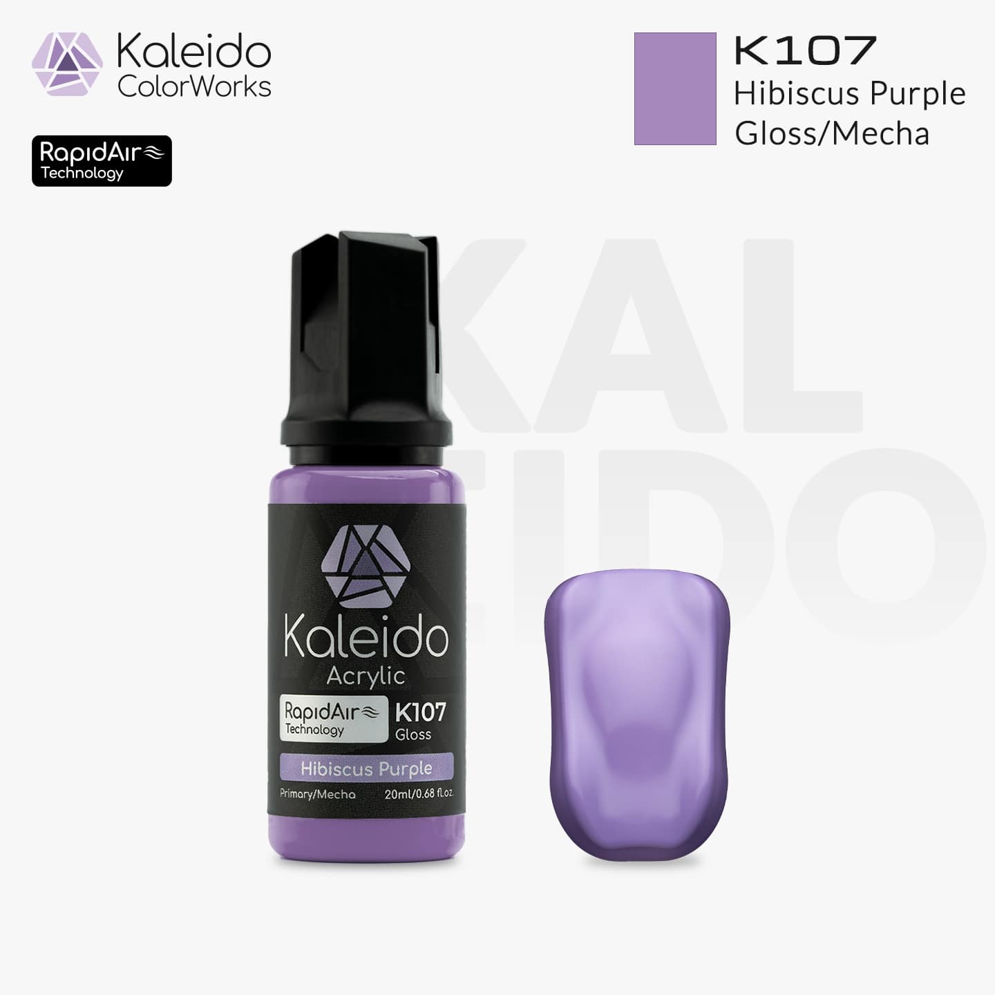 Kaleido Colorworks Water-Based Paint K107 Hibiscus Purple 20ml