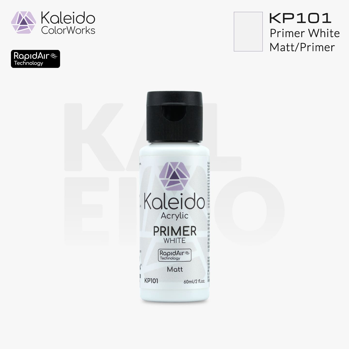 KIKI　PD1 ホワイトローション1 Kaleido Colorworks Water-Based Paint KP101 Primer White 60ml