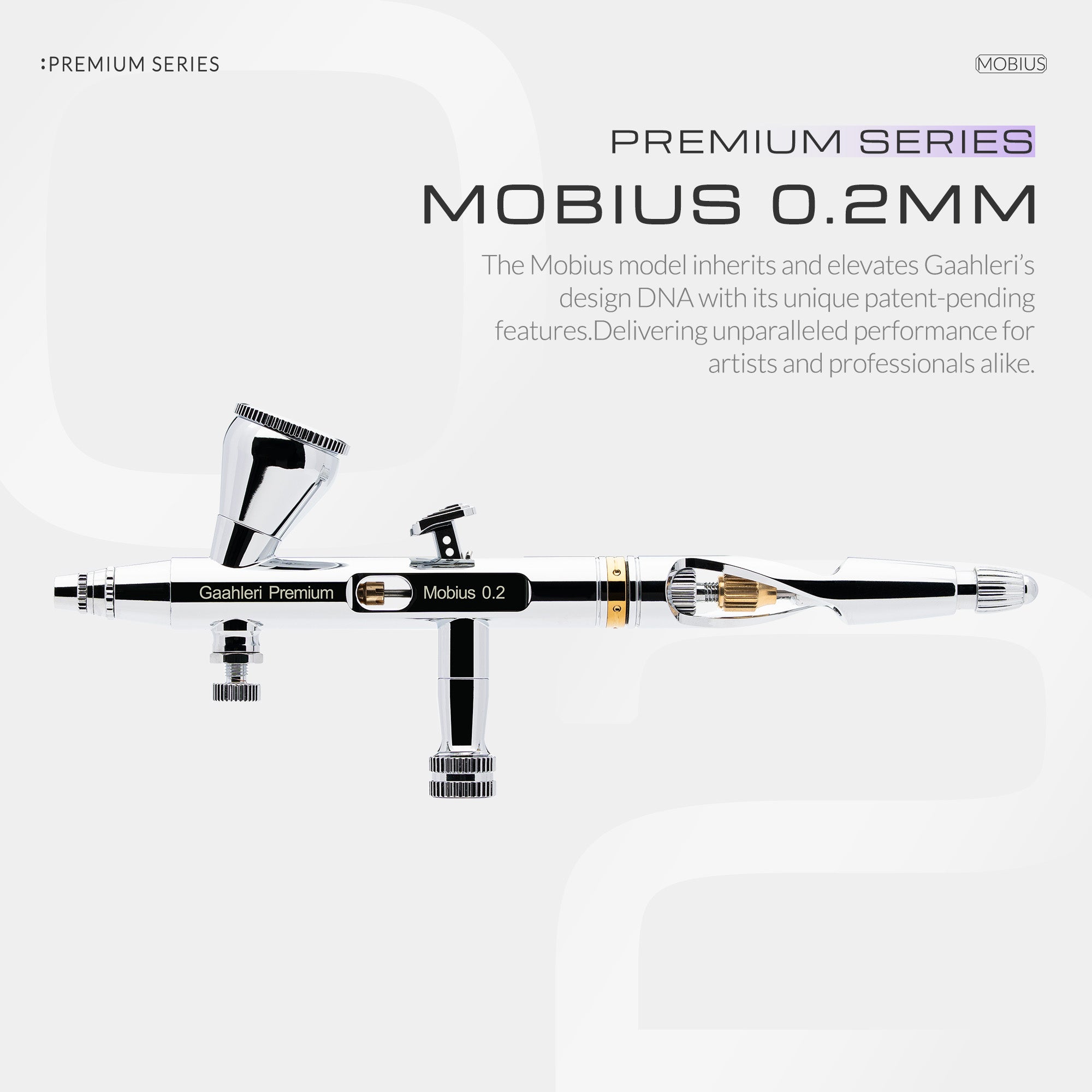 Gaahleri Premium Series GHPM-Mobius 0.2mm Airbrush