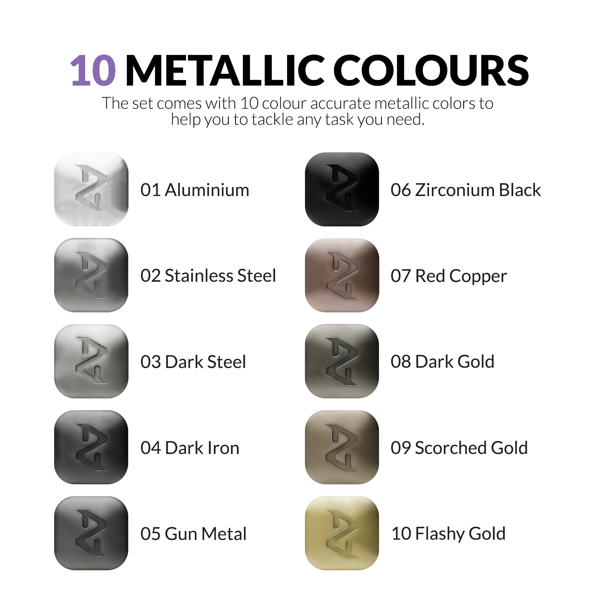Metallic Series Marker Set