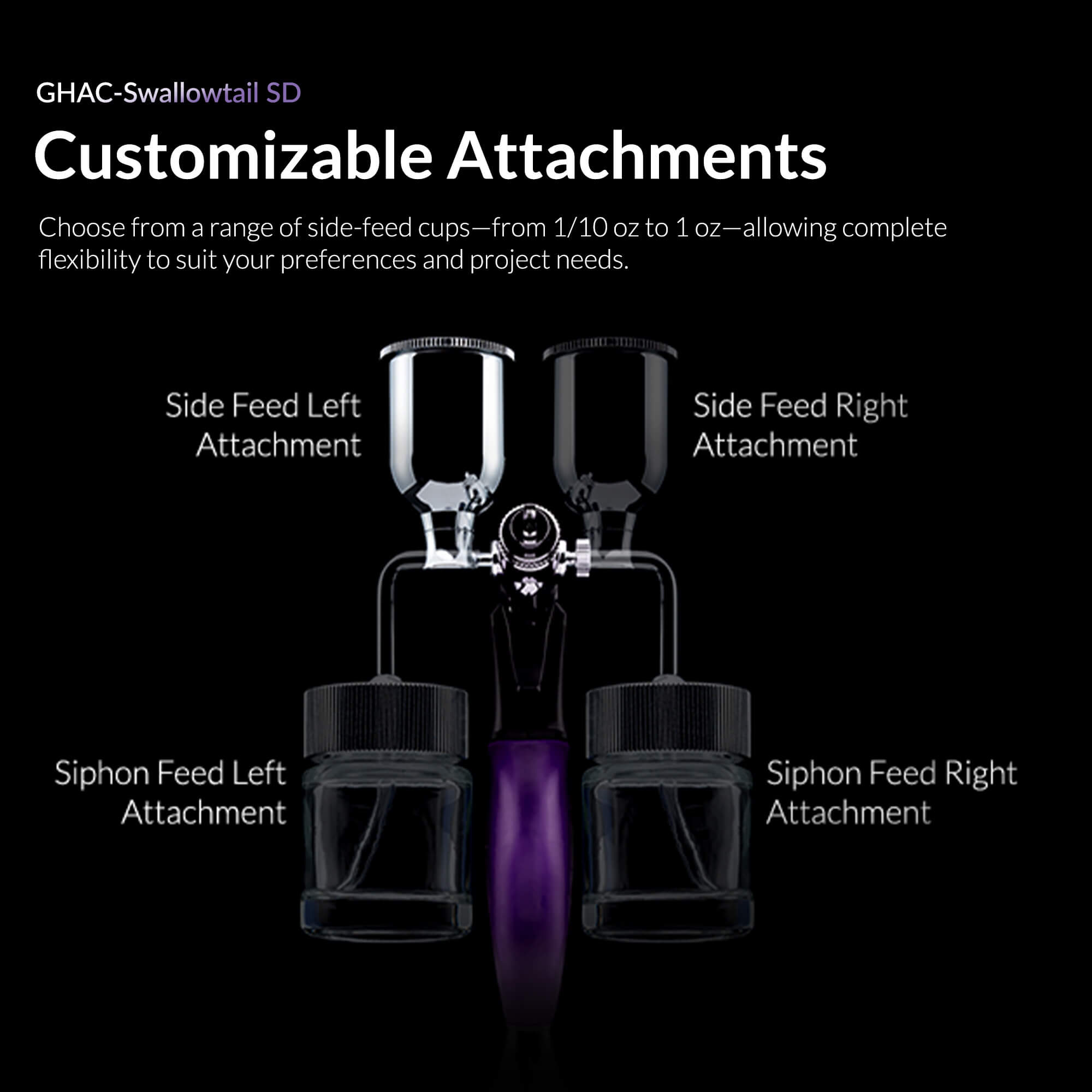 GHAC-Swallowtailエアブラシセット② Ace Series GHAC-Swallowtail Studio G Ver. Airbrush – Gaahleri