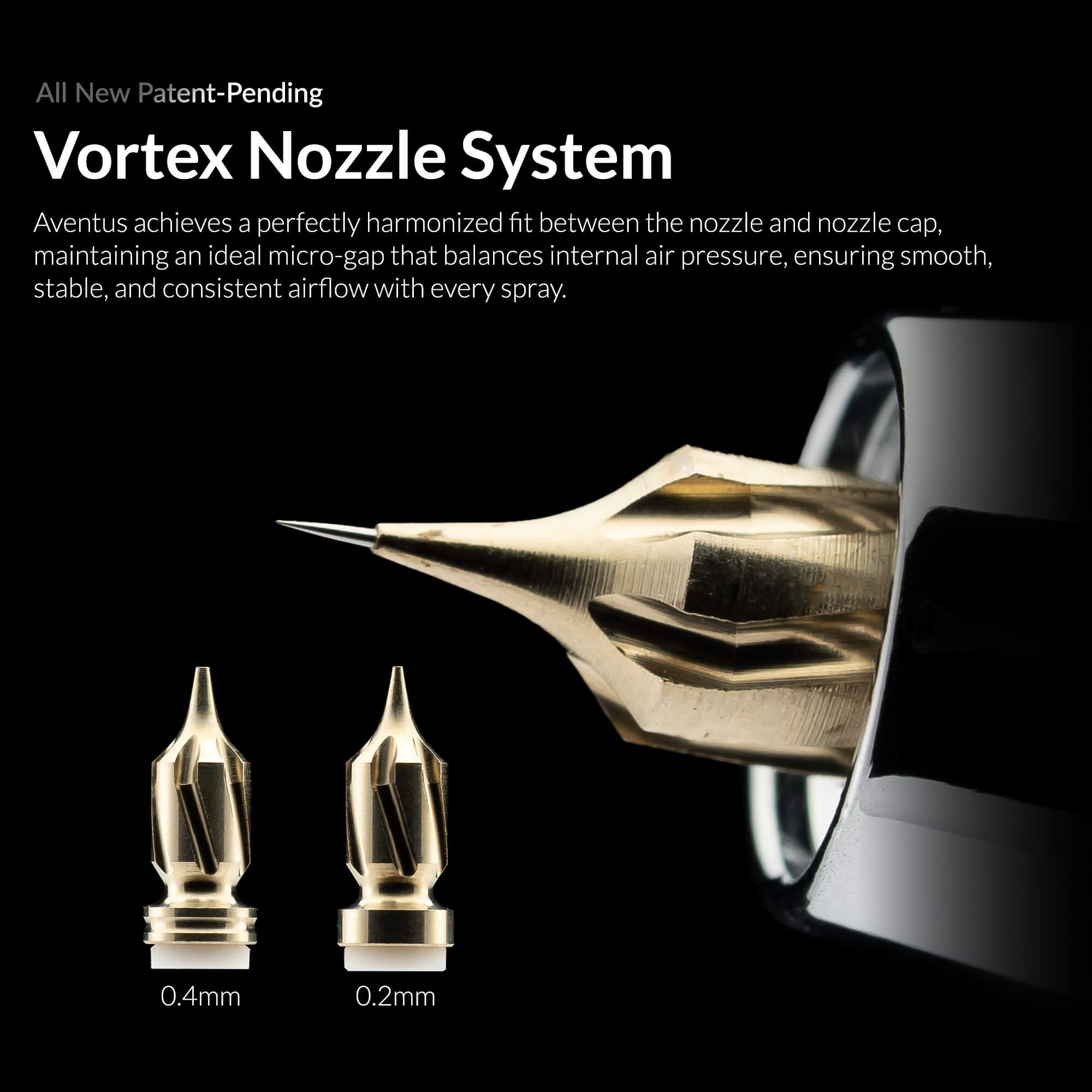 Aventus 0.2 & 0.4mm Airbrush Black Aurora | Gaahleri