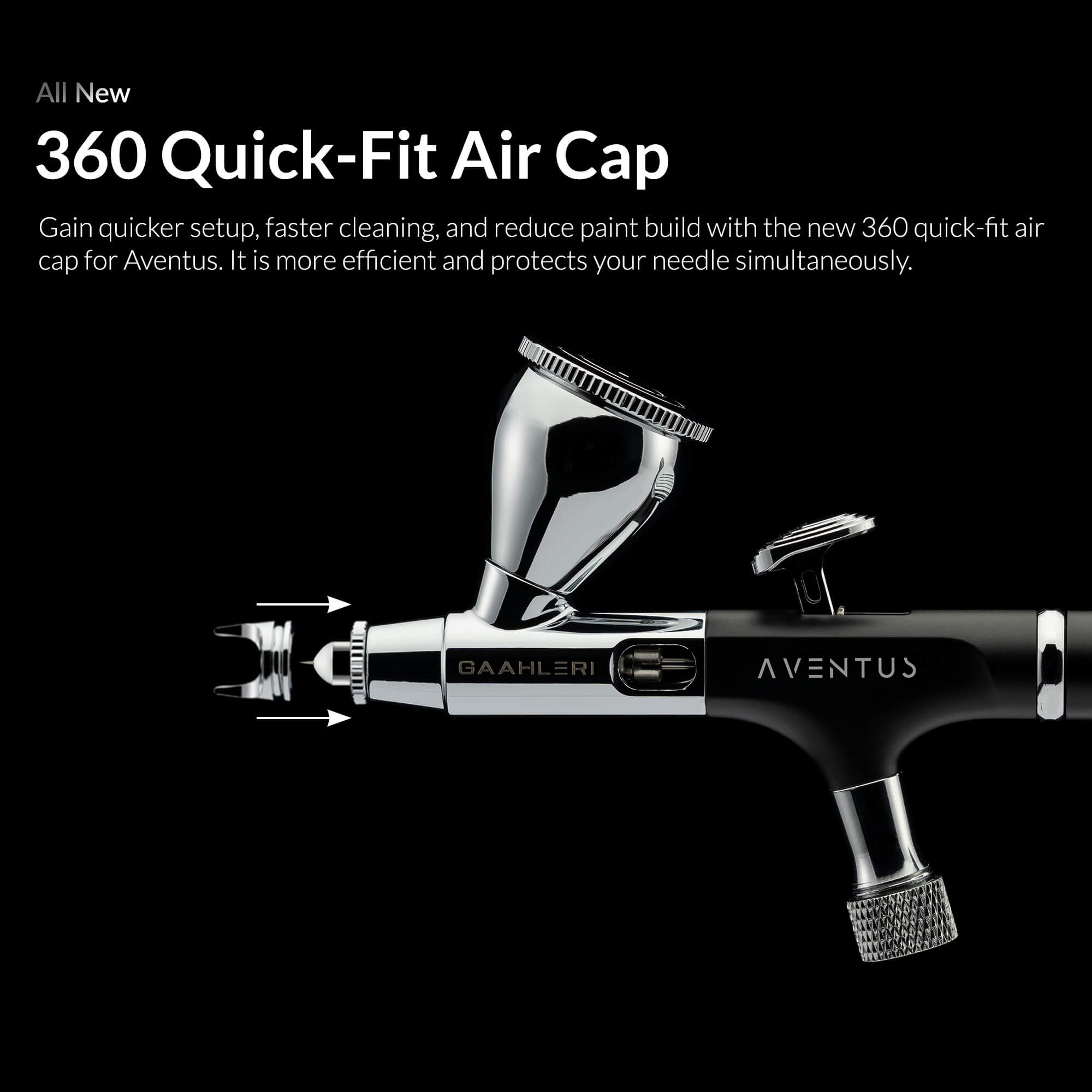 Aventus 0.2 & 0.4mm Airbrush Black Aurora | Gaahleri