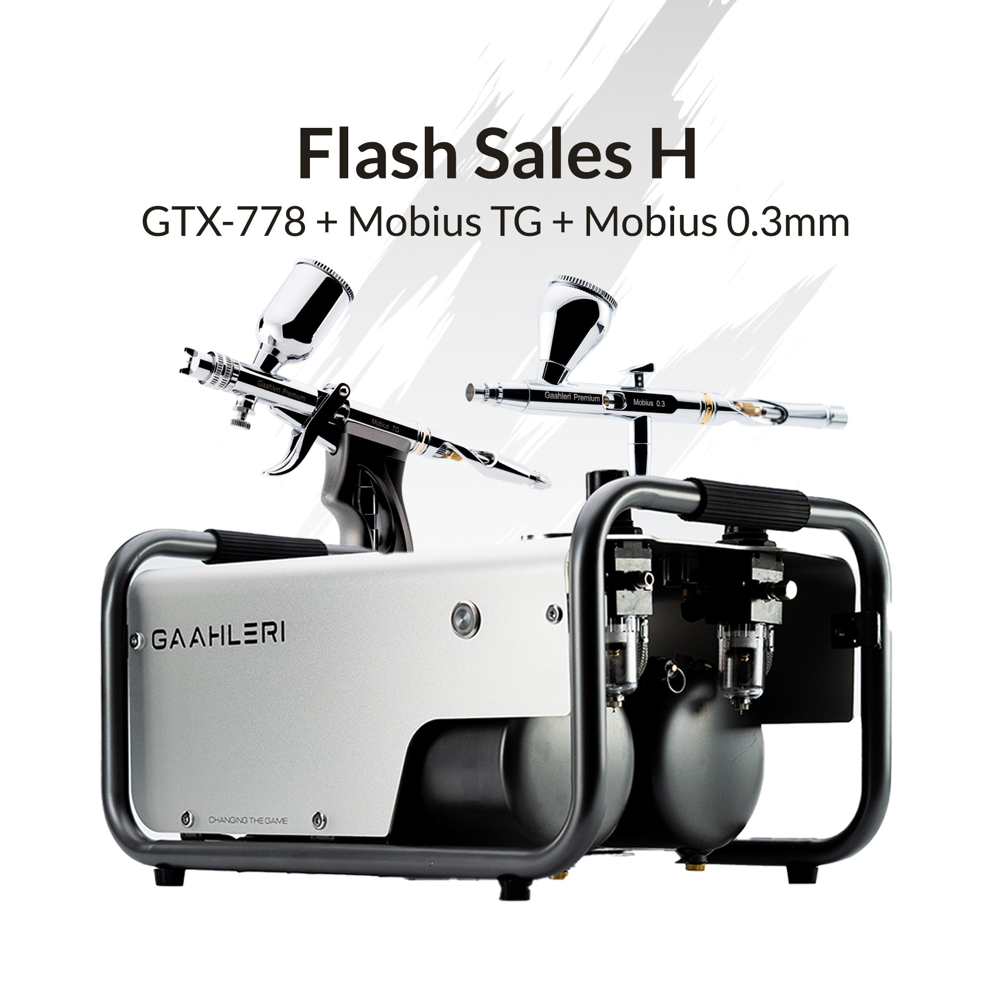 GTX-778 Compressor + Mobius TG and Mobius 0.3 Airbrush Bundle