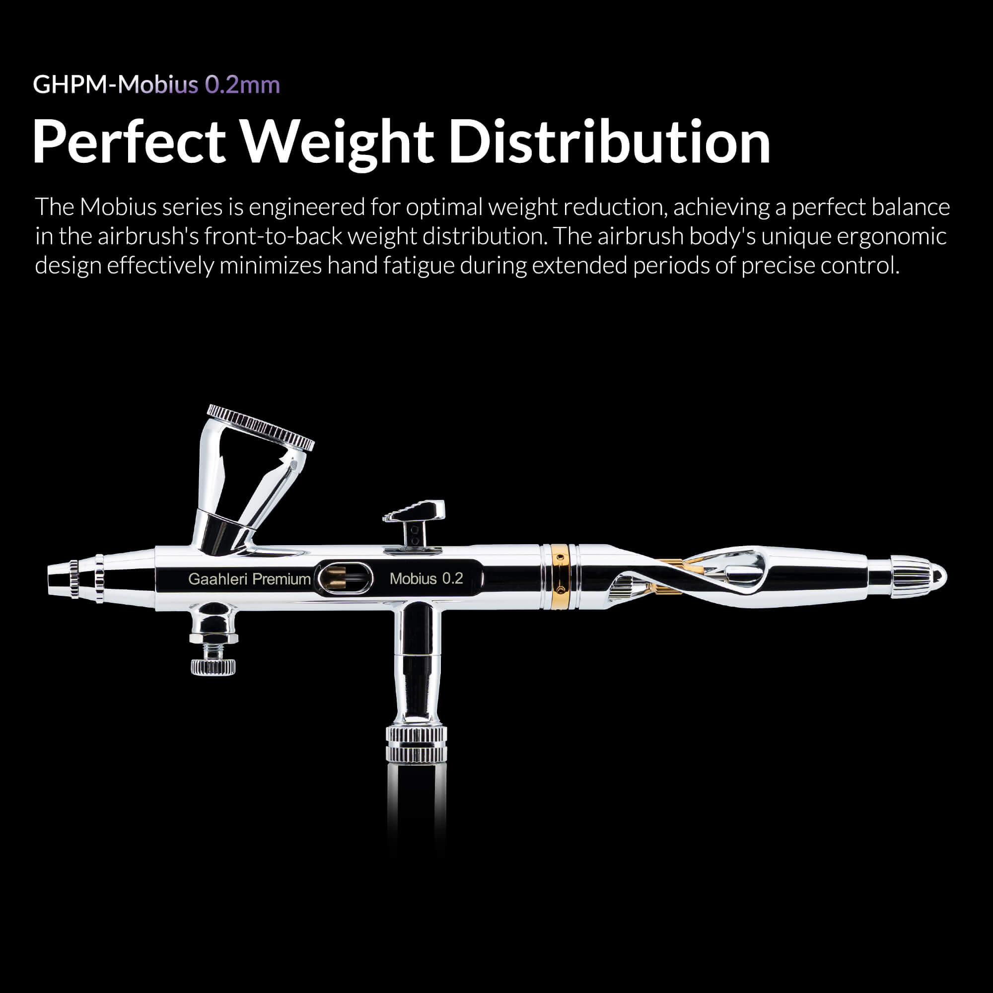 Gaahleri Premium Series GHPM-Mobius 0.2mm Airbrush