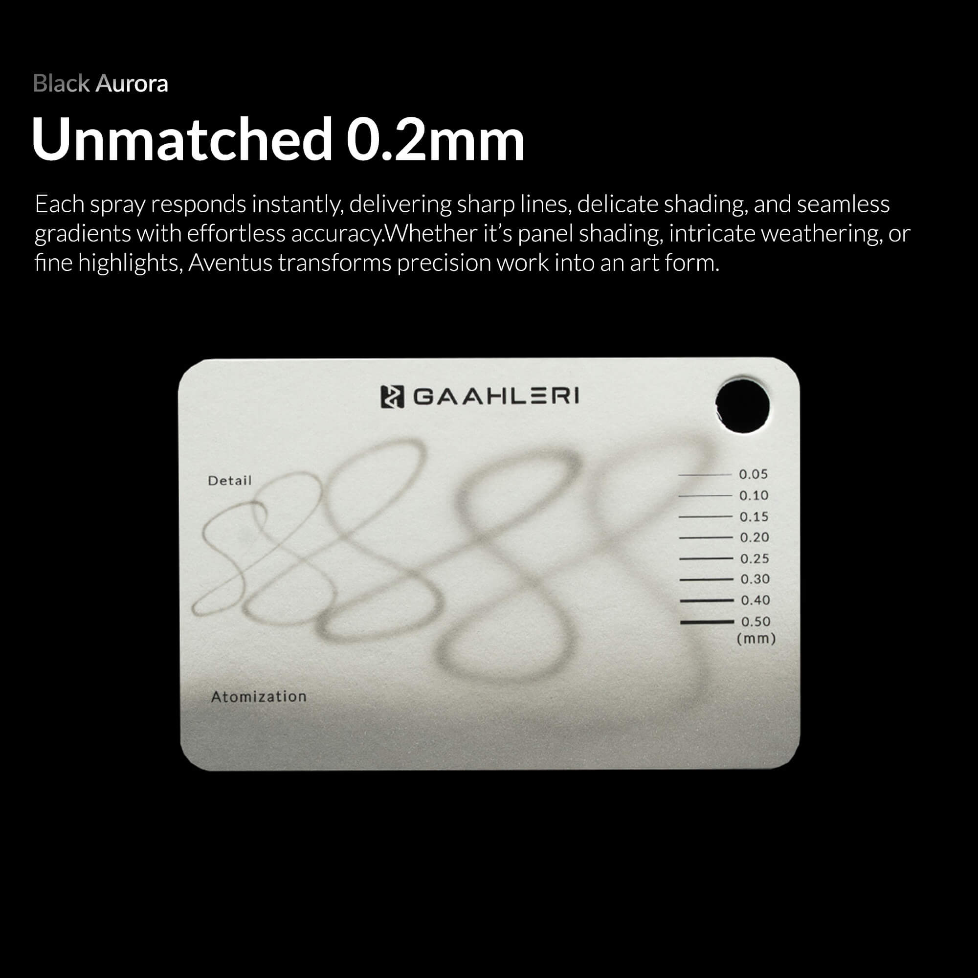 Aventus 0.2 & 0.4mm Airbrush Black Aurora | Gaahleri