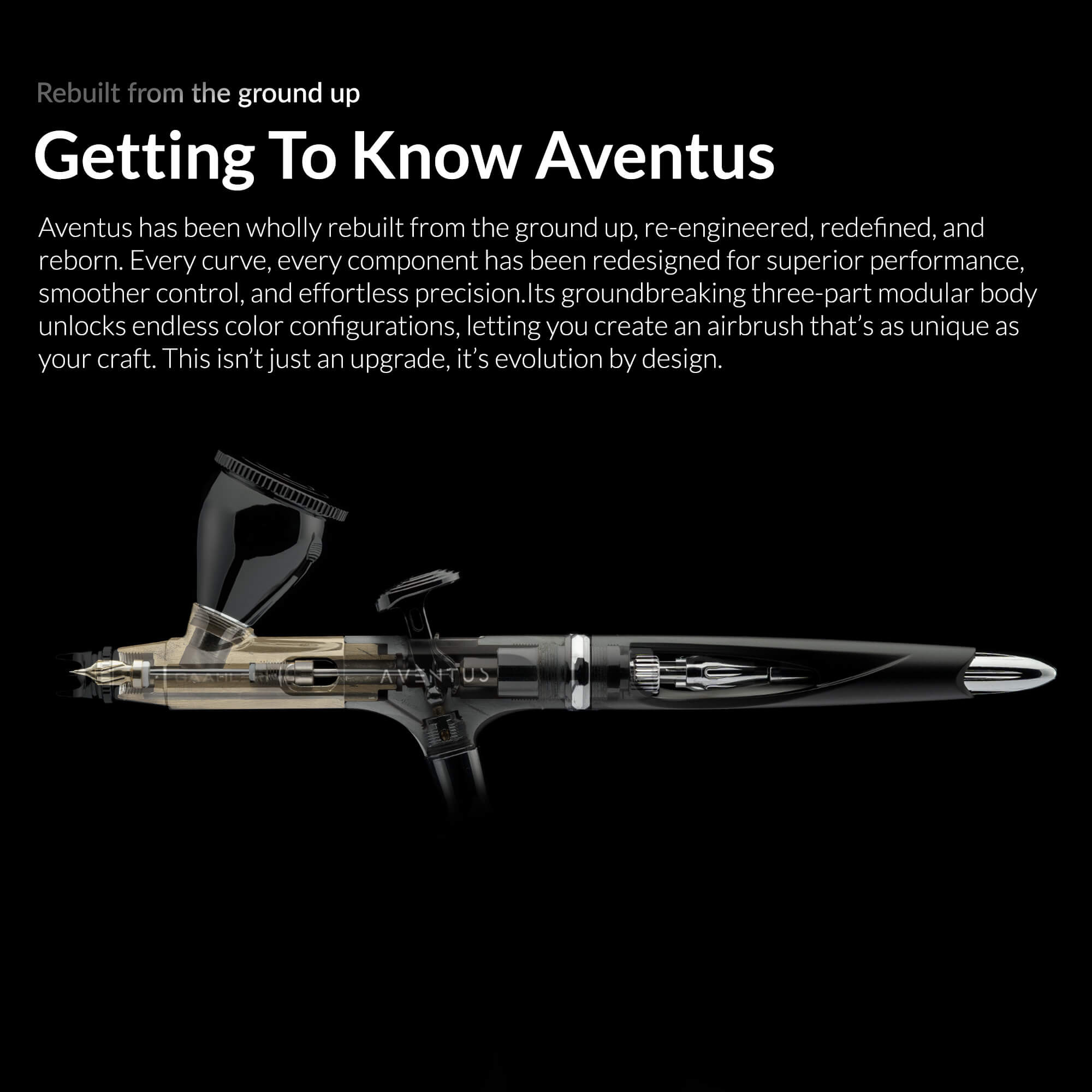 gaahleri aventus エアブラシ (口径0.2mm＆0.4mm) Aventus 0.2 & 0.4mm Airbrush Black Aurora | Gaahleri