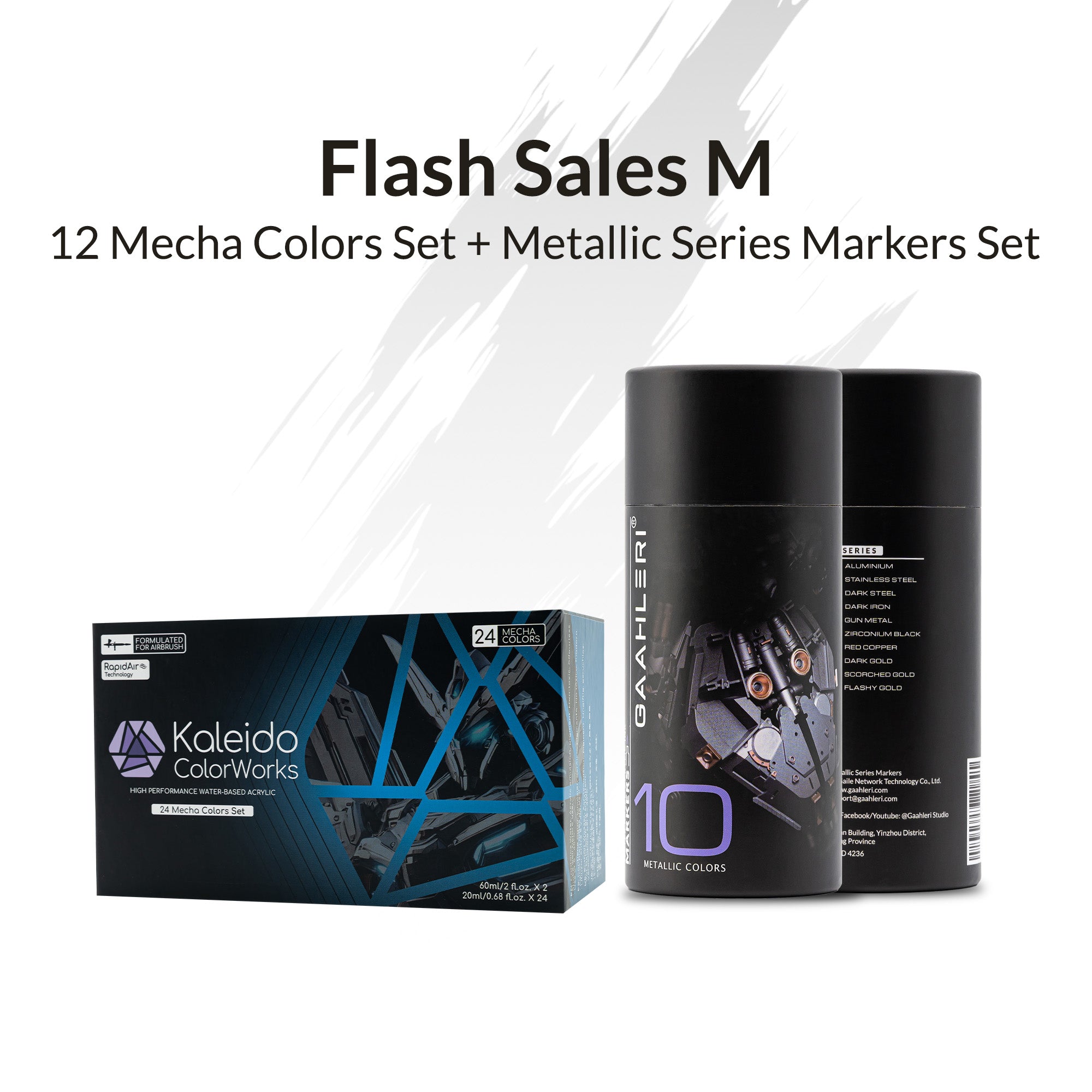 Metallic Marker Set + 24 Mecha Colors Set