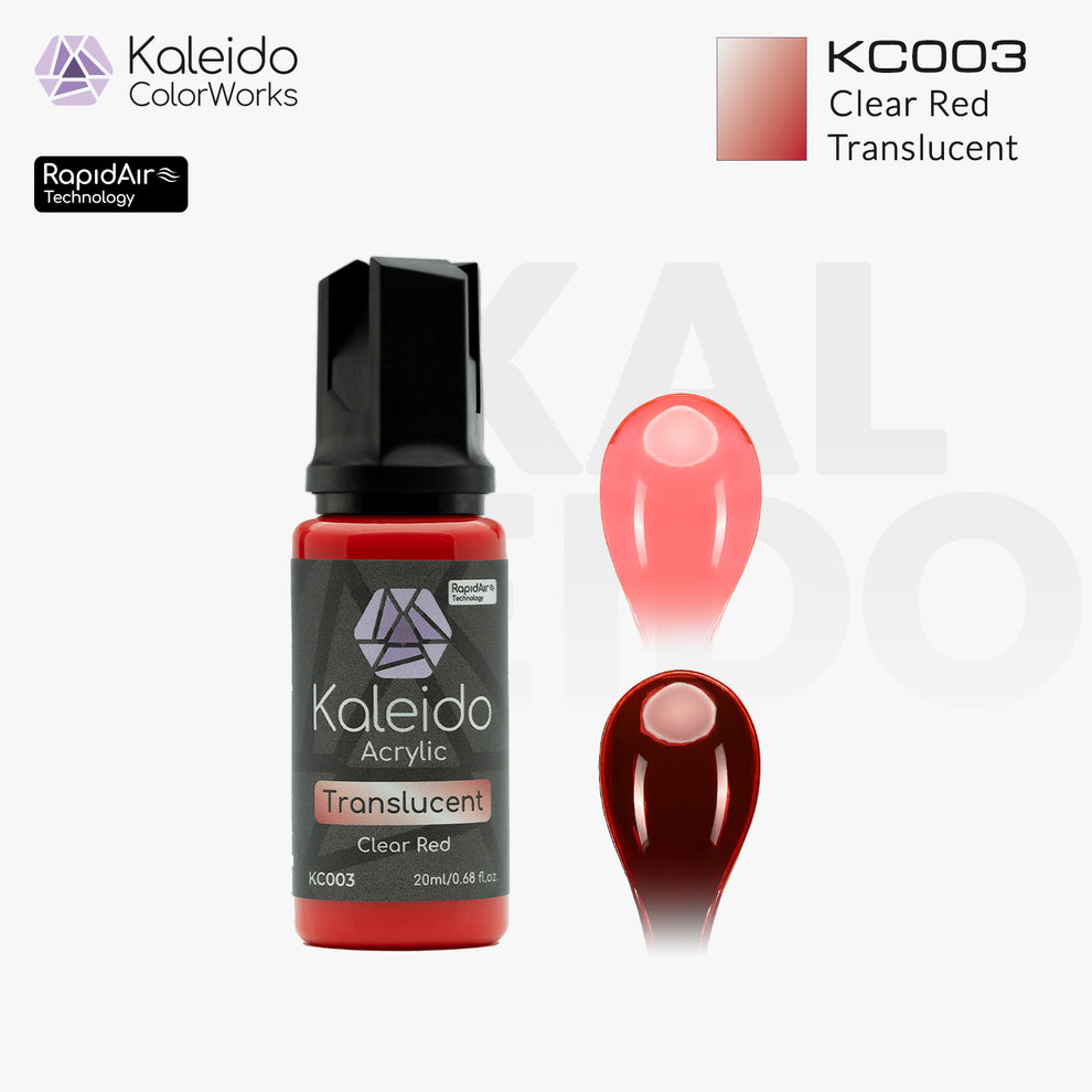 Kaleido Colorworks Water-Based Paint KC003 Translucent Red 20ml – Gaahleri