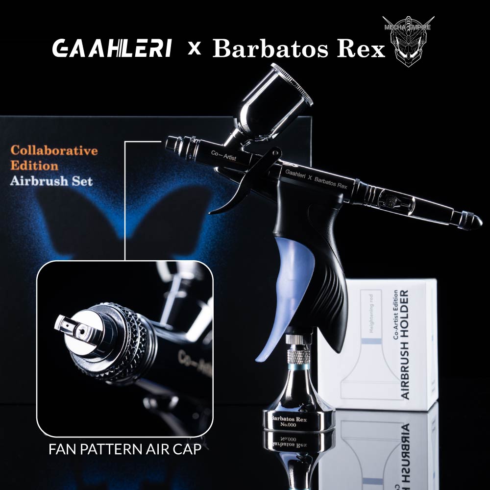 GHAC-Swallowtail & Rex Airbrush + Fan Cap + Gaahleri Airbrush Holder